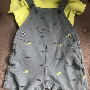 Grey Short Overalls